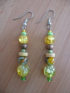 Boucles d'oreilles jaunes