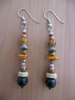 Boucles d'oreilles marron