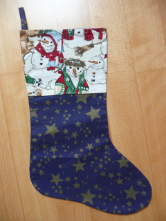 Botte de Noël bleue et blanche