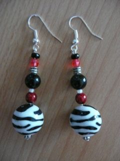 Boucles d'oreilles zèbrées