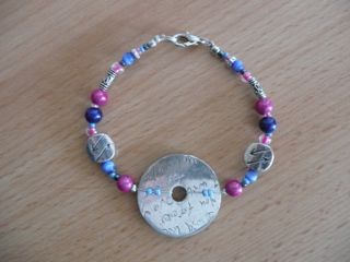 Bracelet bleu et rose