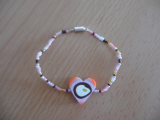 Bracelet perles de rocaille et fimo