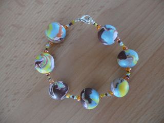 Bracelet grosses perles en fimo