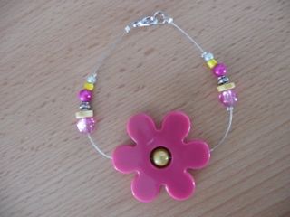 Bracelet fleur rose