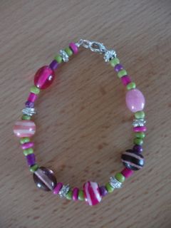 Bracelet rose et vert