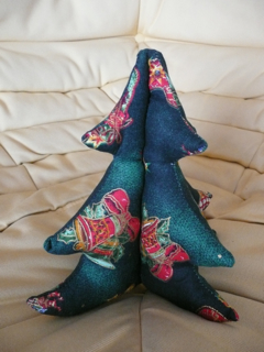 Sapin de Noël en tissu vert